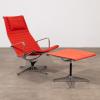 Alu Lounge Chair Model EA 124 + Ottoman Model EA 125