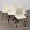 6 x fiberglass chairs model DSH