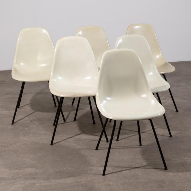 Hauptbild zu Objekt, 6 x fiberglass chairs model DSH, Charles & Ray Eames, Vitra, K-16O 22