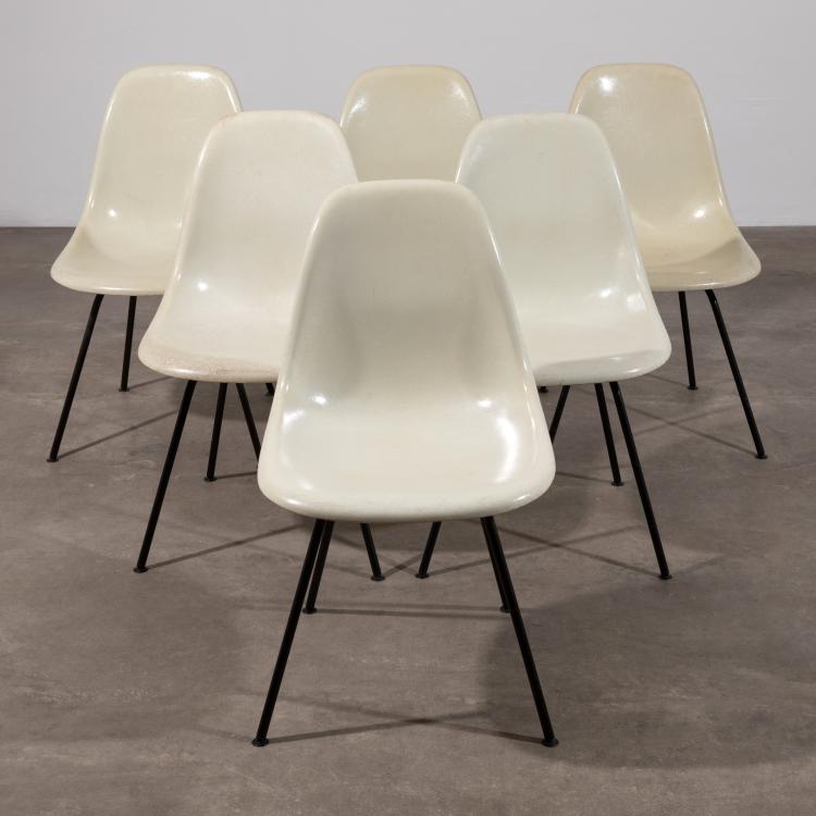 Bild 1 zu Objekt, 6 x fiberglass chairs model DSH, Charles & Ray Eames, Vitra, K-16O 22