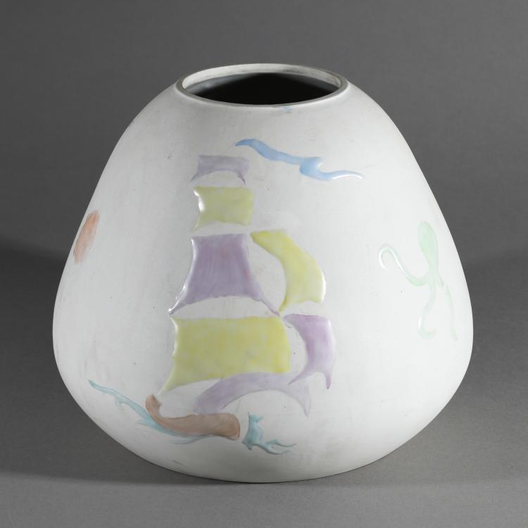 Hauptbild zu Objekt, Vase. Keramik. Franz&ouml;sische Manufaktur. 1960er Jahre, DEGREMONT, K-16O 174