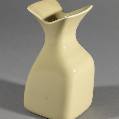 Small yellow vase. Ceramic
