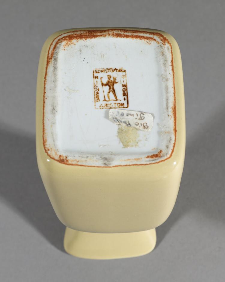 Bild 3 zu Objekt, Kleine gelbe Vase. Keramik, Giovanni Gariboldi, Richard Ginori San Cristoforo, K-16O 124
