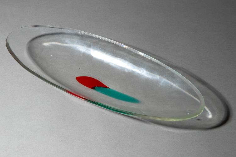 Hauptbild zu Objekt, Gro&szlig;er Teller. Glas, Ludovico Diaz de Santillana, K-16O 182