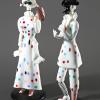 2 Figuren aus der Commedia dell'Arte, Arlecchino und Colombina