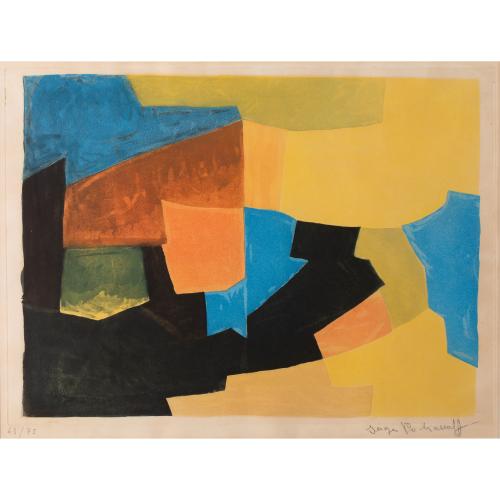 'Composition en noir, jaune, bleu et rouge', 1966