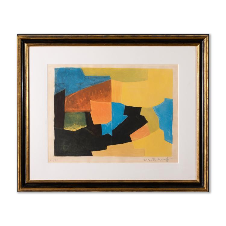 Bild 1 zu Objekt, 'Composition en noir, jaune, bleu et rouge', 1966, Serge Poliakoff, K-16B 390