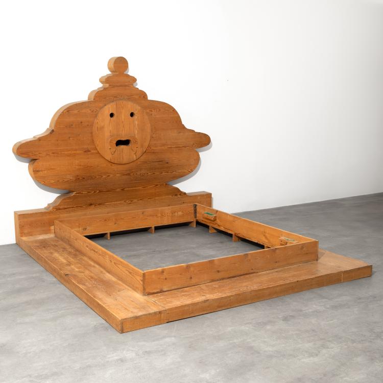 Bild 2 zu Objekt, Bett Modell La Bocca della Verit&agrave; aus der Mobili nella Valle Serie, Mario Ceroli, K-16B 728