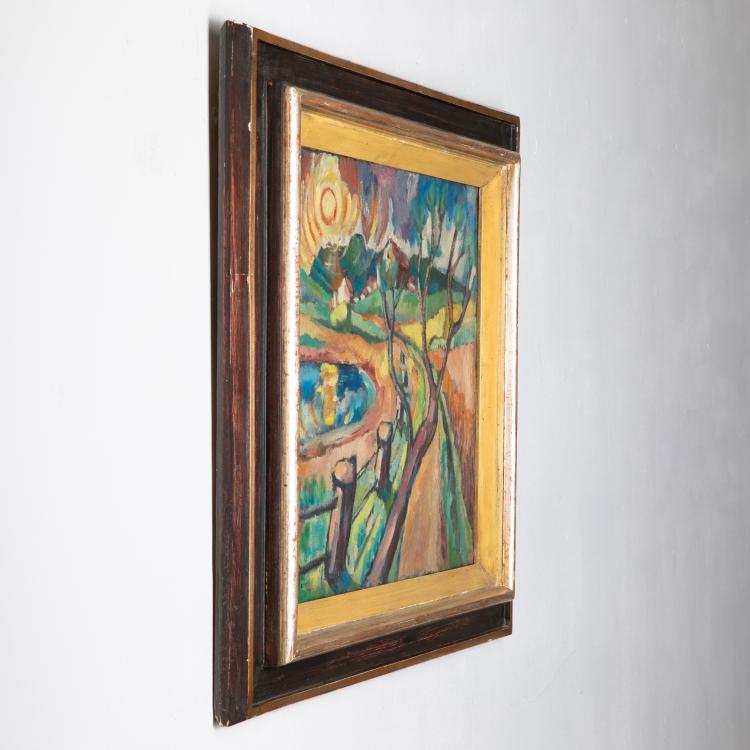 Bild 4 zu Objekt, 'Landschaft mit kreisender Sonne', wohl 1920er Jahre, K-16B 312