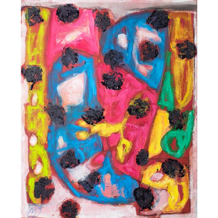 Hauptbild zu Objekt, Abstrakte Komposition (im K&uuml;nstlerrahmen), 2008, Markus L&uuml;pertz, K-16B 433