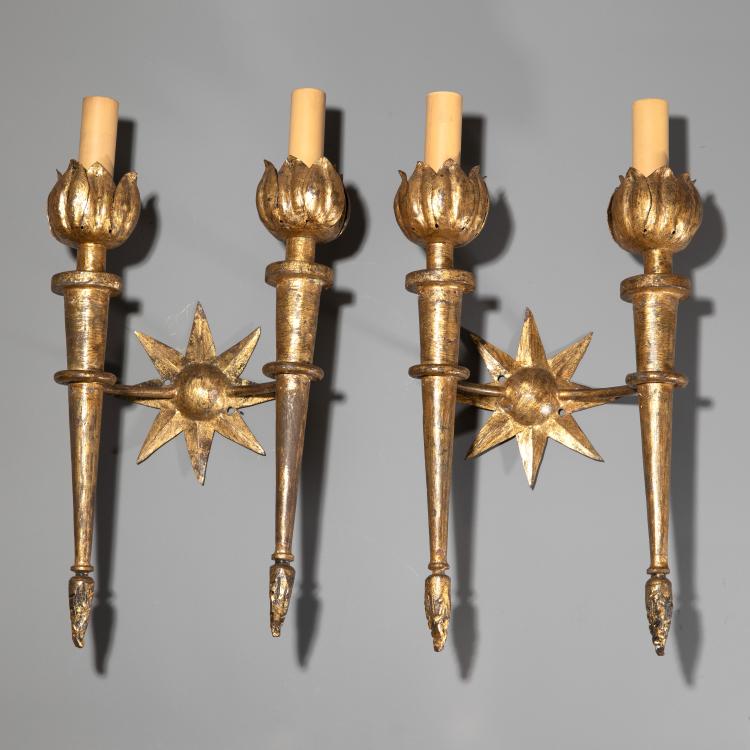 Bild 1 zu Objekt, Paar elektrifizierte Wandleuchten, um 1946, Gilbert Poillerat, K-16A 30