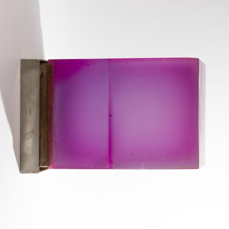 Bild 1 zu Objekt, Ohne Titel (violetter W&uuml;rfel), Herbert Hamak, K-16B 429