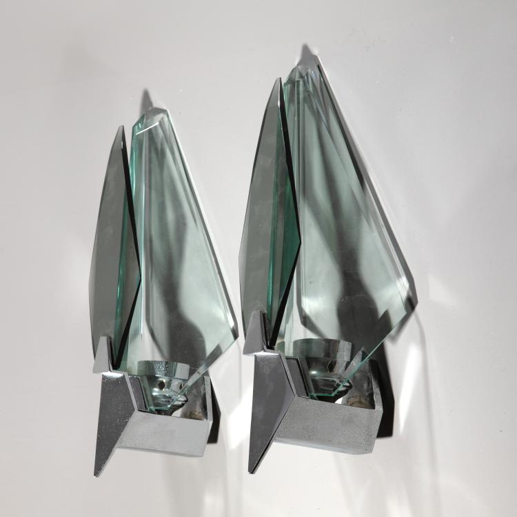 Hauptbild zu Objekt, 2 Wandleuchten im Stile von Fontana Arte, K-16O 50