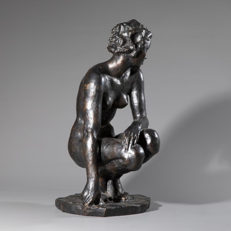Bild 2 zu Objekt, Bronze 'Hockende', 1926, Fritz Klimsch, Noack, H., Berlin, K-16B 287