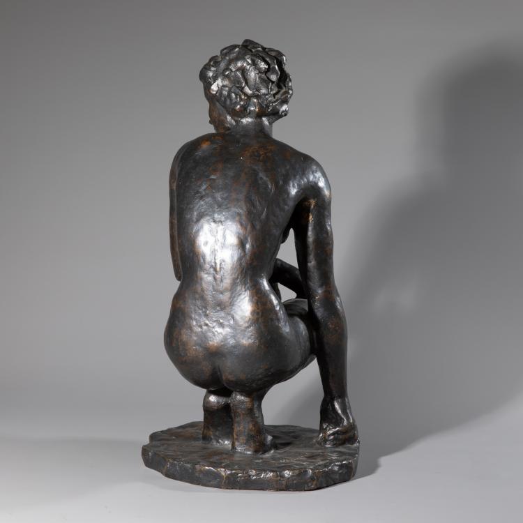 Bild 3 zu Objekt, Bronze 'Hockende', 1926, Fritz Klimsch, Noack, H., Berlin, K-16B 287