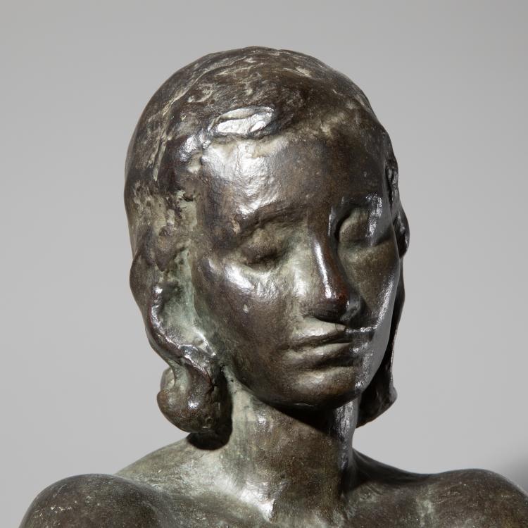 Bild 1 zu Objekt, Bronze 'Tr&auml;umende', 1935, Fritz Klimsch, Noack, H. Berlin, K-16B 289