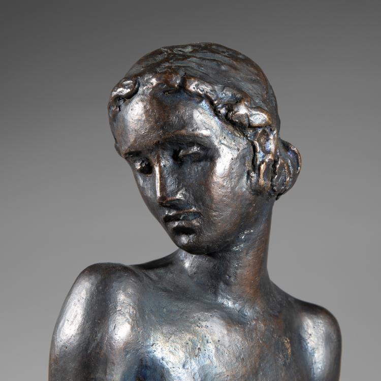 Bild 1 zu Objekt, Bronze 'Versonnen', 1931, Fritz Klimsch, Noack, H., Berlin, K-16B 292