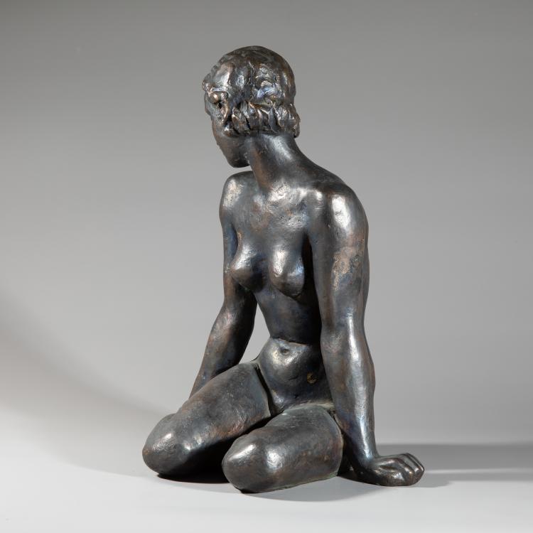Bild 2 zu Objekt, Bronze 'Versonnen', 1931, Fritz Klimsch, Noack, H., Berlin, K-16B 292
