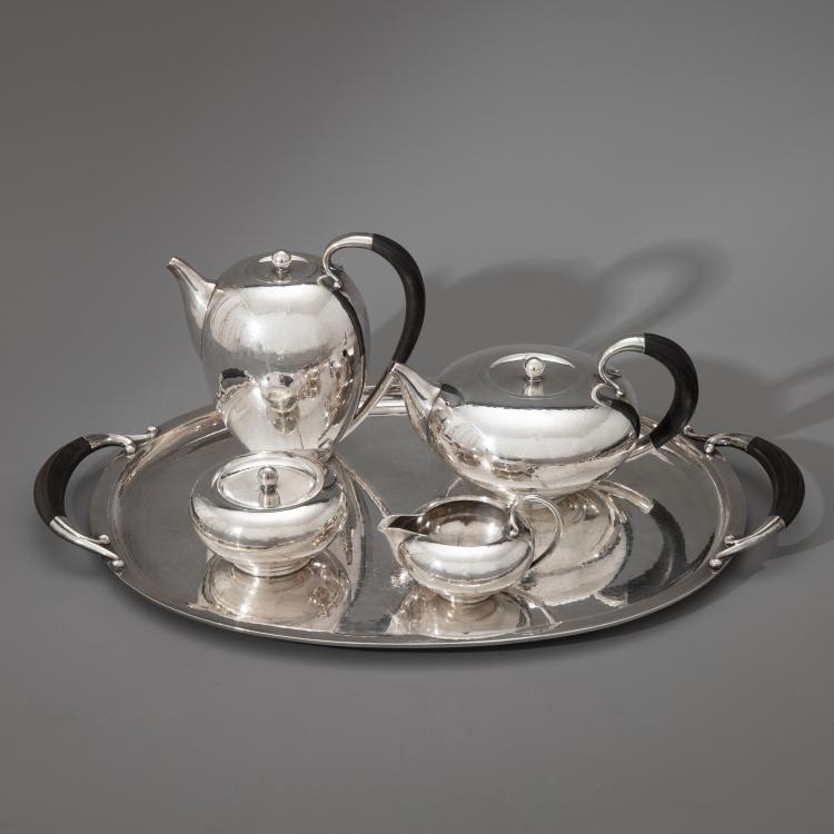 Hauptbild zu Objekt, Kaffee- und Teeservice, Modell '787', Georg Jensen,Johan Rohde, Jensen, Georg, Kopenhagen, K-16A 130