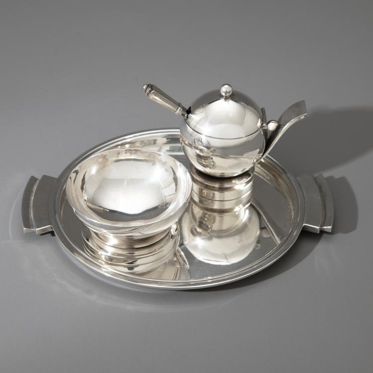 Hauptbild zu Objekt, Vierteilige Menage, um 1930, Harald Nielsen, Jensen, Georg, K-16A 128