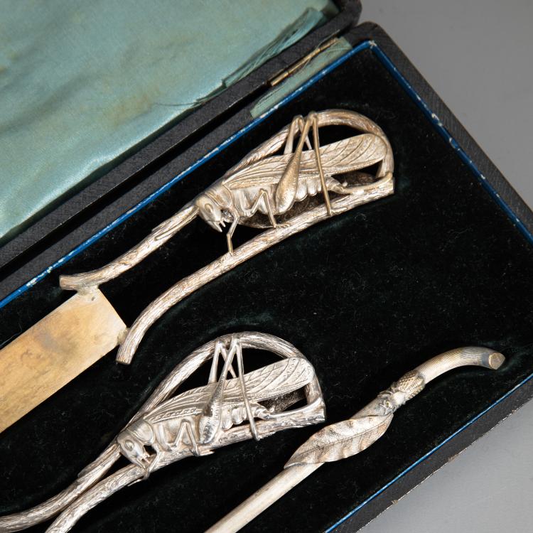 Bild 7 zu Objekt, 12 Messerb&auml;nkchen und Schreibset, um 1920, Frankreich, K-16A 85