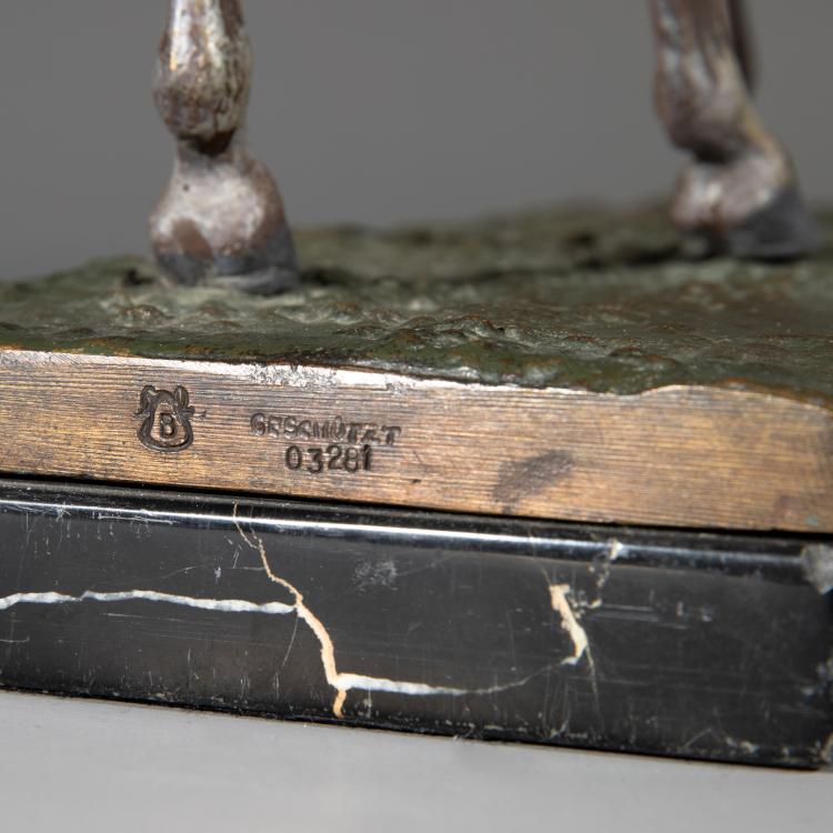 Bild 5 zu Objekt, Konvolut: 2 gro&szlig;e und 2 kleine gesattelte Pferde, 1900-1911, Franz Xaver Bergmann, Bergmann, Franz Xaver, Wien u.a., K-16B 278