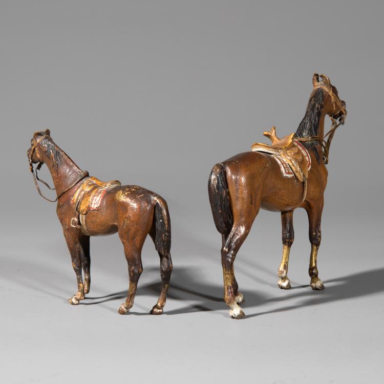 Bild 7 zu Objekt, Konvolut: 2 gro&szlig;e und 2 kleine gesattelte Pferde, 1900-1911, Franz Xaver Bergmann, Bergmann, Franz Xaver, Wien u.a., K-16B 278