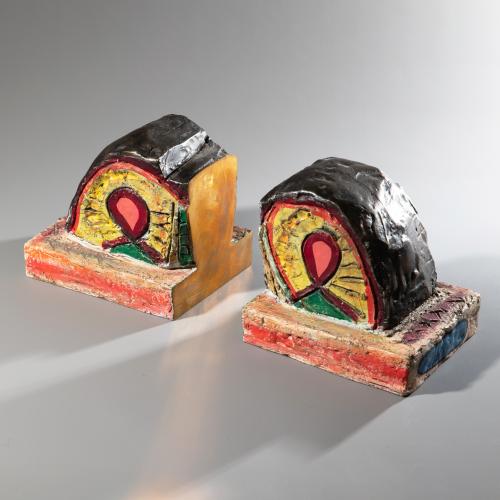 Paar Buchstützen 'Dithyramben', 1993