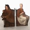Paar figurative Kaminstellschirme (Dummy boards)