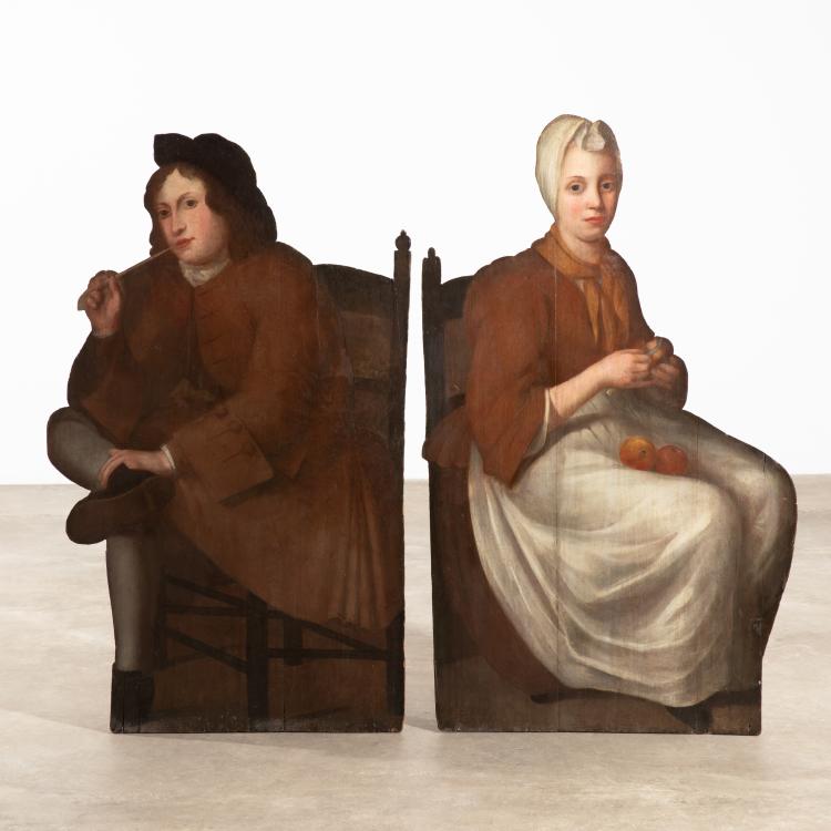 Bild 1 zu Objekt, Paar figurative Kaminstellschirme (Dummy boards), K-16A 73