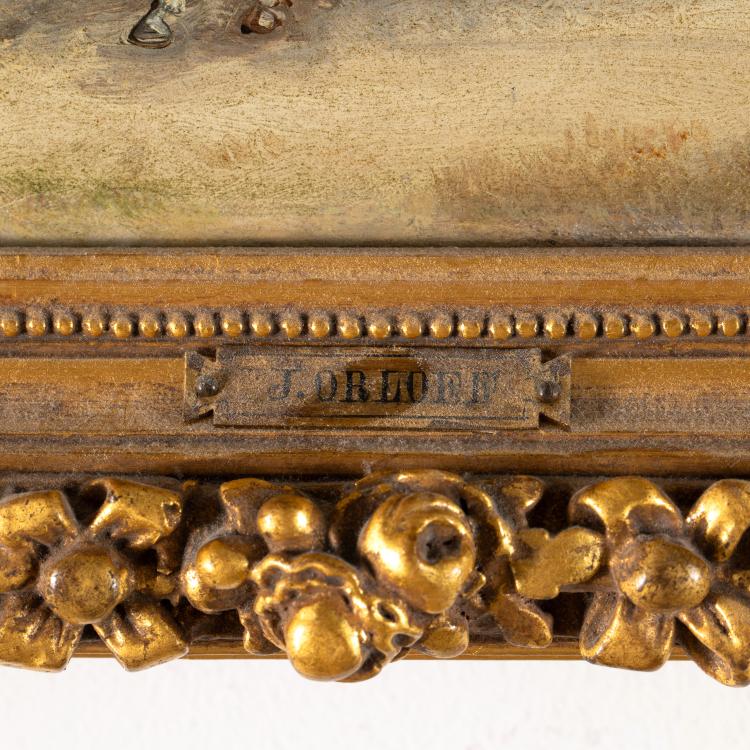 Bild 7 zu Objekt, Gem&auml;ldepaar 'Pferdeschlitten im Winter', 19. Jh., K-16B 308