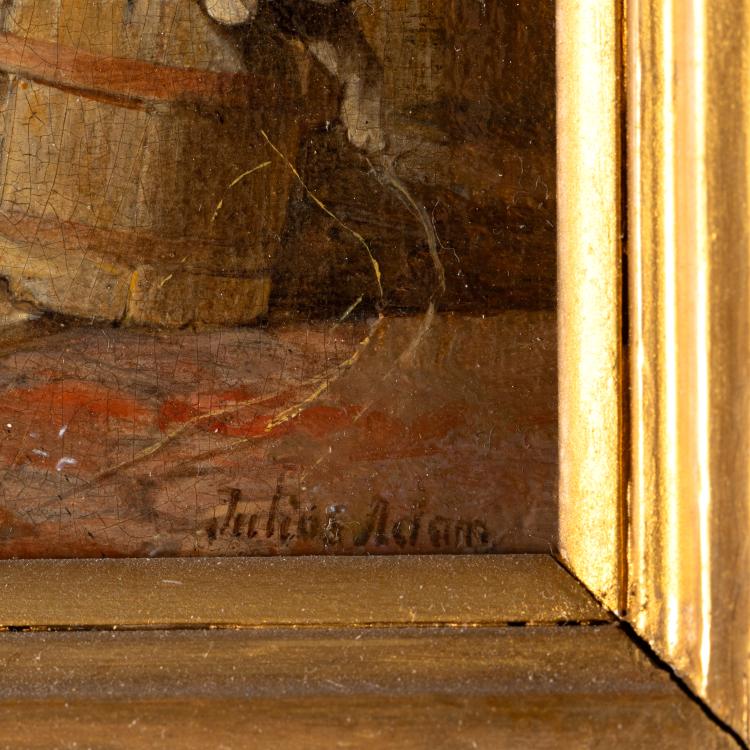 Bild 2 zu Objekt, 'Katze mit vier jungen vor Bauernhaus', Julius II Adam, K-16B 305
