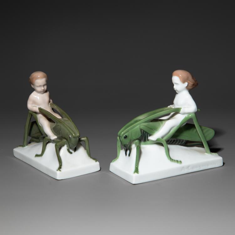 Hauptbild zu Objekt, Zwei Porzellanfiguren 'Sommerritt', Albert Caasmann, Rosenthal, Selb, K-16A 192