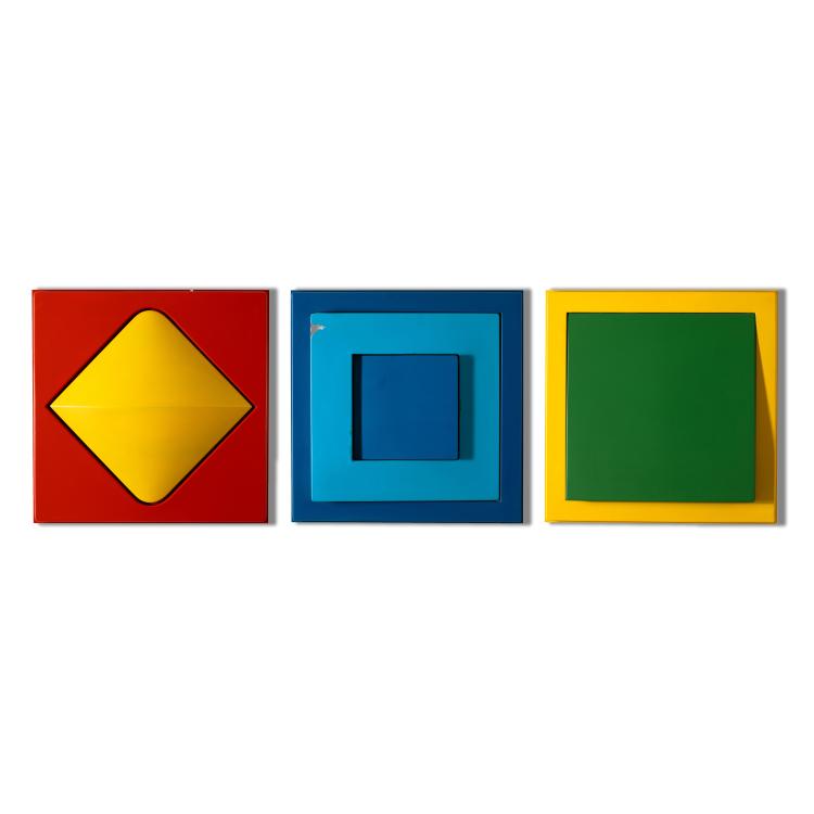 Hauptbild zu Objekt, 3 wall objects, probably 1980s, K-16B 454