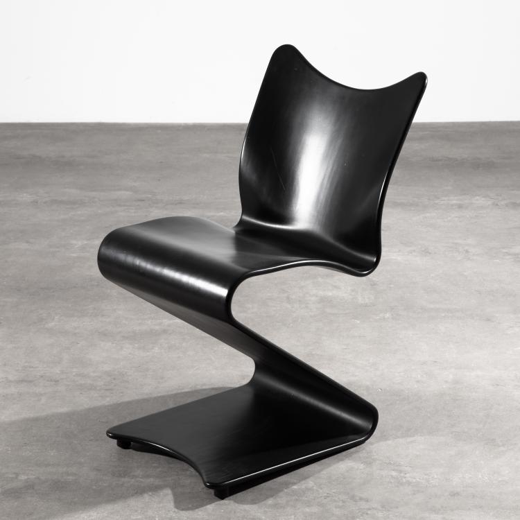 Hauptbild zu Objekt, Schichtholz Stuhl Modell S-Chair 275, Verner Panton, Thonet / Sommer, K-16B 702
