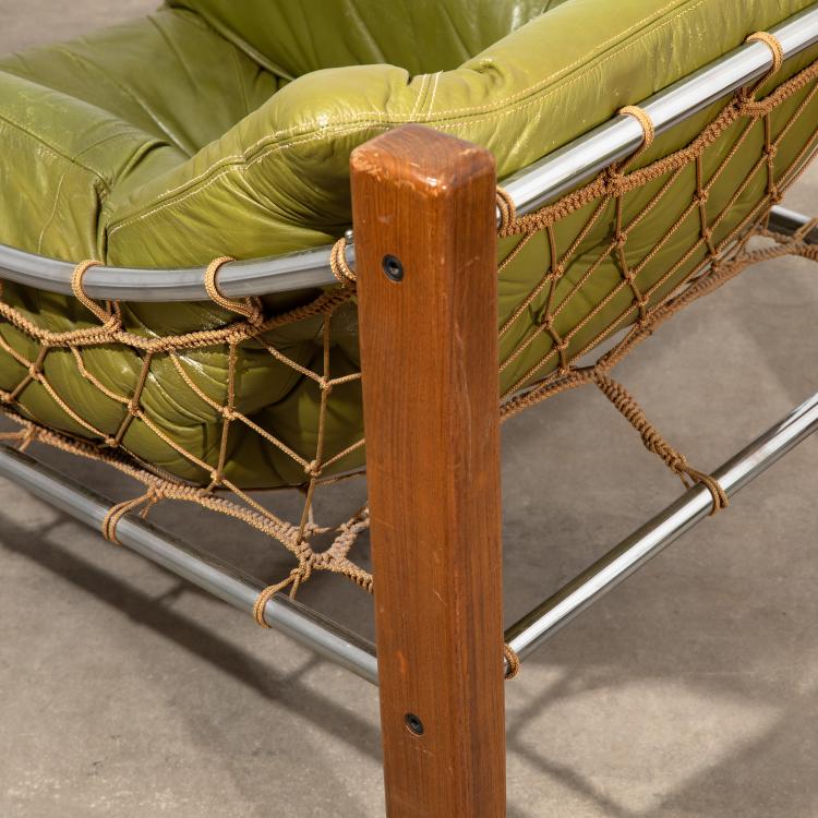 Bild 2 zu Objekt, Seltener Lounge Sessel + Ottomane, Jean Gillon, K-16B 656