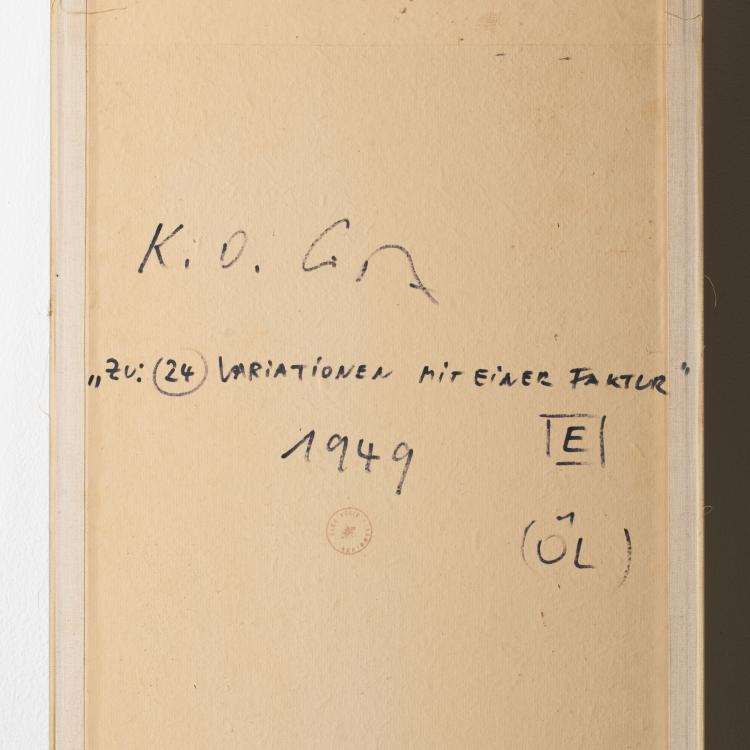 Bild 5 zu Objekt, 'ZU: 24 VARIATIONEN MIT 1 FAKTUR E', 1949, Karl Otto G&ouml;tz, K-16B 395