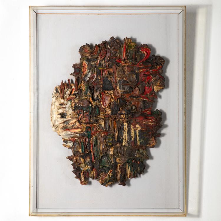 Hauptbild zu Objekt, Farbobjekt 'Henry la Pens&eacute;e', 1957, Gerhard Hoehme, K-16B 402