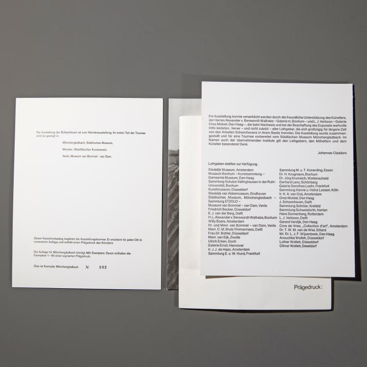 Bild 2 zu Objekt, Kassetten-Katalog, 1972, Jan J. Schoonhoven, K-16B 476