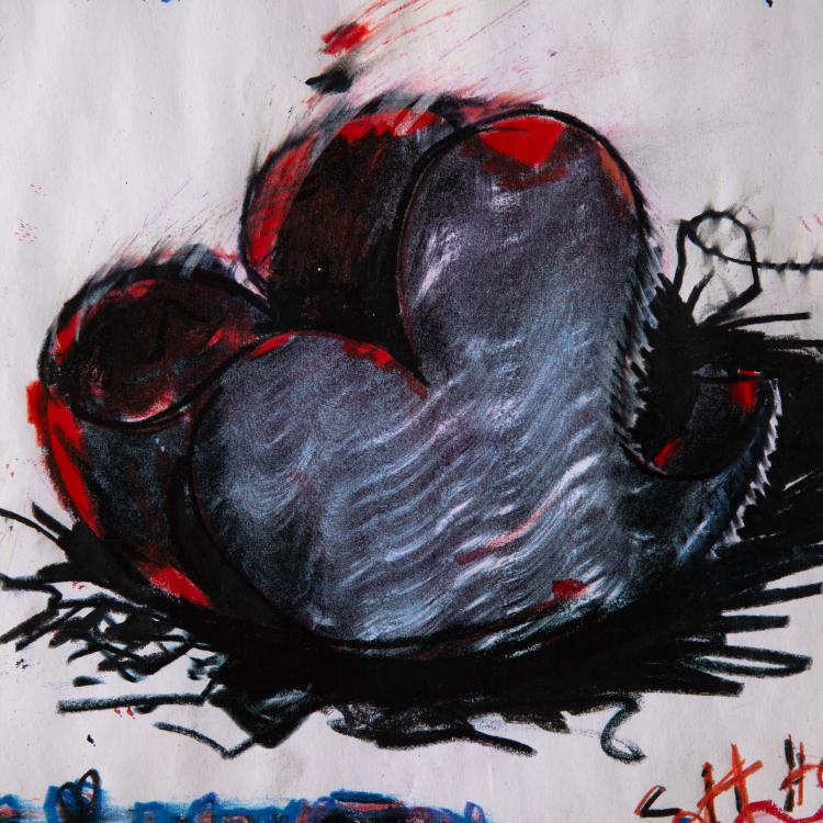 Bild 2 zu Objekt, Zeichnung des Sessels Soft Heart + Einladungskarte, Ron Arad, K-16B 816