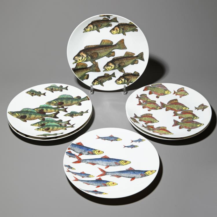 Bild 2 zu Objekt, 6 Teller Modell Passajedi Pesci, Piero Fornasetti, Fornasetti, K-16B 708