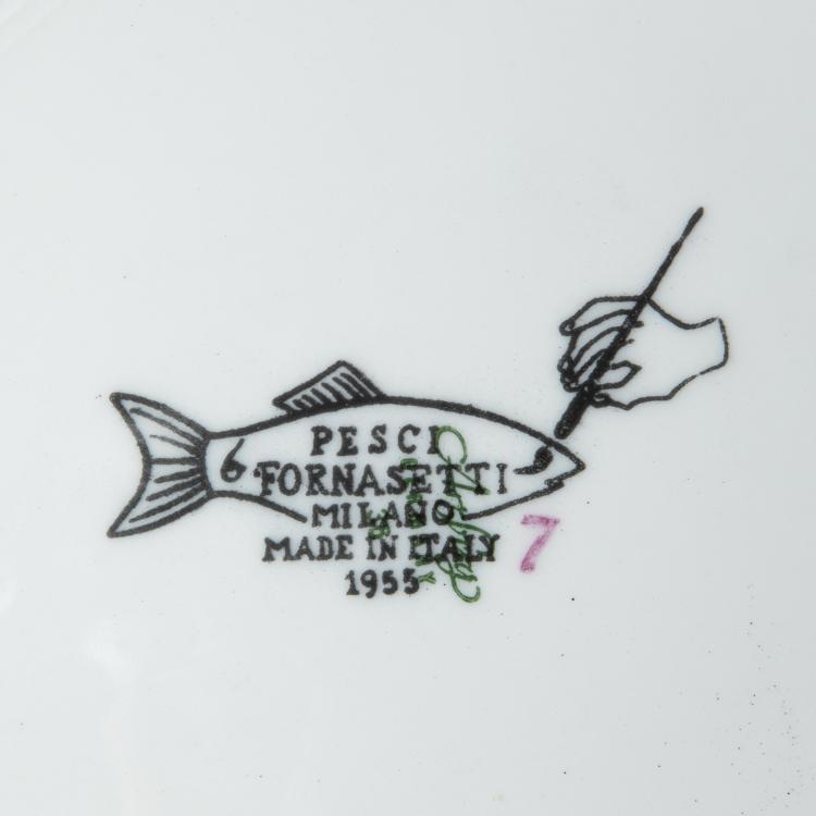 Bild 4 zu Objekt, 6 Teller Modell Passajedi Pesci, Piero Fornasetti, Fornasetti, K-16B 708