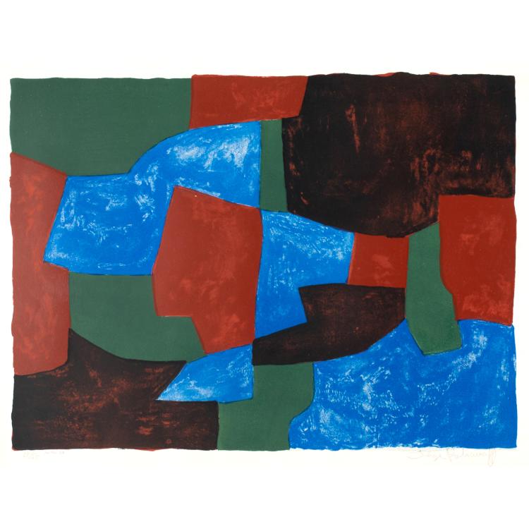 Hauptbild zu Objekt, 'Composition bleue, verte et rouge', 1960/61, Serge Poliakoff, K-16B 391