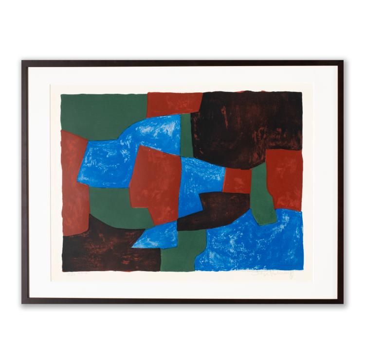 Bild 1 zu Objekt, 'Composition bleue, verte et rouge', 1960/61, Serge Poliakoff, K-16B 391