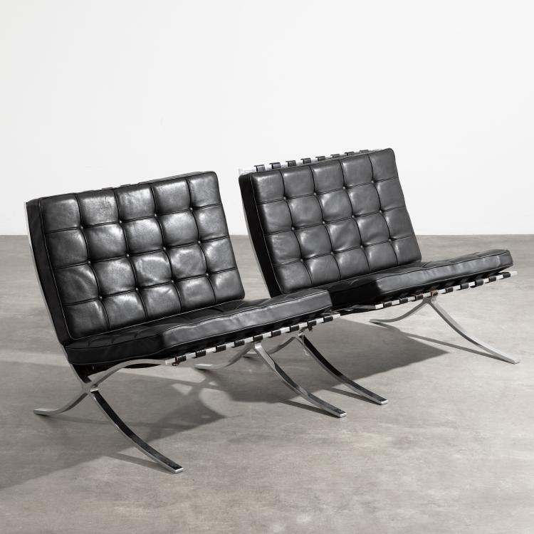 Hauptbild zu Objekt, 2 Sessel Modell Barcelona, Ludwig Mies van der Rohe, Knoll International, K-16B 561