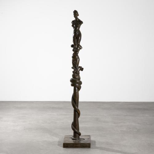 Skulptur 'Schlange, sich dreimal häutend', 1989