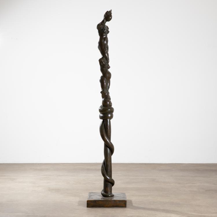 Bild 4 zu Objekt, Skulptur 'Schlange, sich dreimal h&auml;utend', 1989, Michael Schwarze, K-16B 335