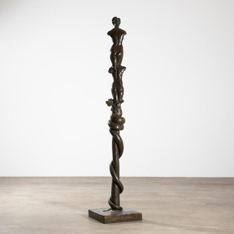 Bild 5 zu Objekt, Skulptur 'Schlange, sich dreimal h&auml;utend', 1989, Michael Schwarze, K-16B 335