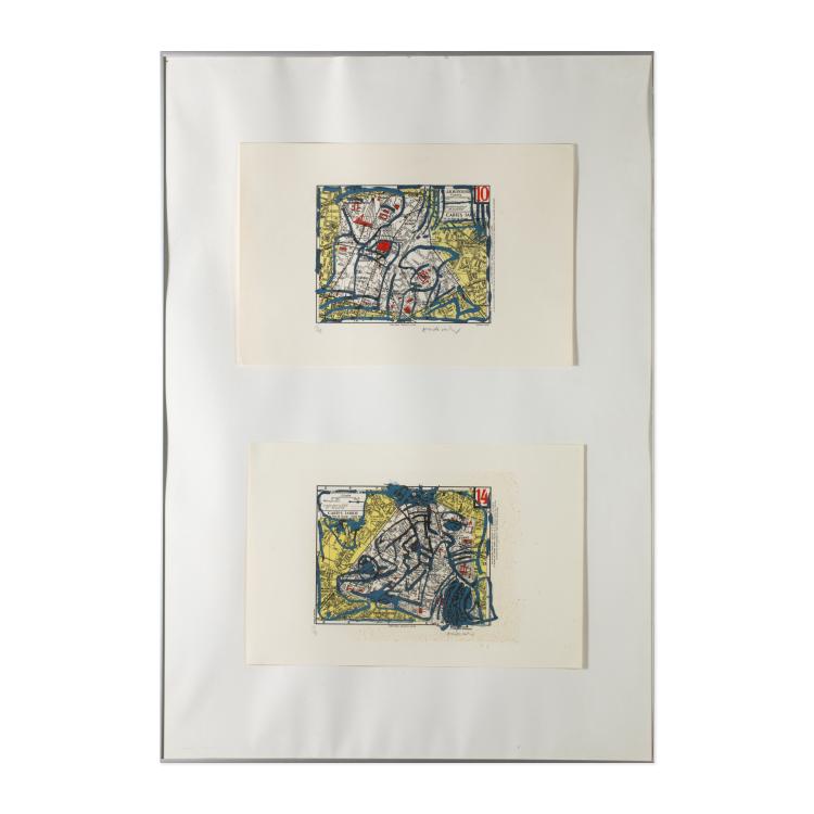 Bild 1 zu Objekt, 'Paris, 10e und 14e arrondissements', 1983, Pierre Alechinsky, K-16B 449