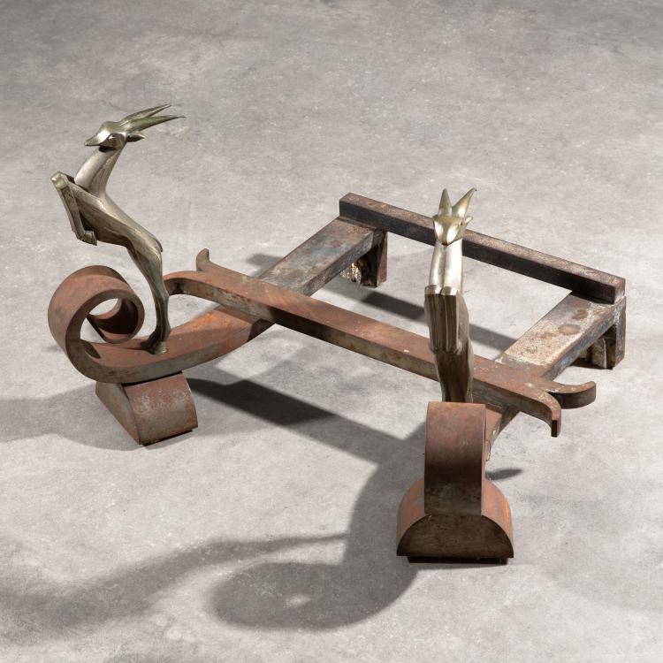 Hauptbild zu Objekt, Kaminbock 'Antilopes', 1930er Jahre, Raymond Subes, Subes, Raymond, K-16A 76